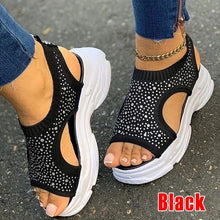 Load image into Gallery viewer, 2021 Bling Sneakers Women Sock Shoes Summer Sneakers For Woman Casual Shoes Ladies Slip On Flats Shoes Female Vulcanize Shoes
