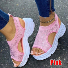 Load image into Gallery viewer, 2021 Bling Sneakers Women Sock Shoes Summer Sneakers For Woman Casual Shoes Ladies Slip On Flats Shoes Female Vulcanize Shoes
