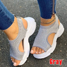 Load image into Gallery viewer, 2021 Bling Sneakers Women Sock Shoes Summer Sneakers For Woman Casual Shoes Ladies Slip On Flats Shoes Female Vulcanize Shoes
