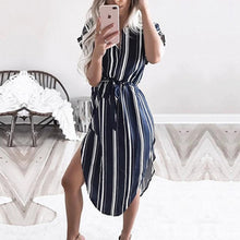 Load image into Gallery viewer, 2021 Long Floral Dress Women Sundresses Boho Summer Dress Plus Size V Neck Flower Ladies Striped Party Robe Femme XXXL XXL
