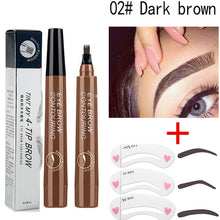 Load image into Gallery viewer, 5-Color Four-Pronged Eyebrow Pencil Eyebrow Brush Split Liquid Waterproof
