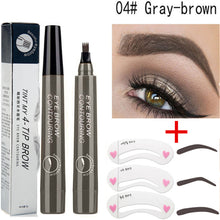 Load image into Gallery viewer, 5-Color Four-Pronged Eyebrow Pencil Eyebrow Brush Split Liquid Waterproof
