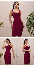 Load image into Gallery viewer, Adyce 2021 New Summer Green Bandage Dress Women Sexy Sleeveless Spaghetti Strap Red Club Celebrity Evening Party Dress Vestidos
