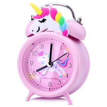 Load image into Gallery viewer, ALSAS Pink Unicorn Kids Alarm Clock Double Bell Clock with Backlight
