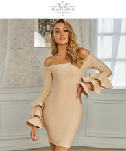 Load image into Gallery viewer, Adyce 2021 New Summer Butterfly Long Sleeve Bandage Dress Women Sexy Off Shoulder Celebrity Evening Runway Bodycon Party Dresses
