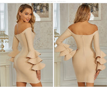 Load image into Gallery viewer, Adyce 2021 New Summer Butterfly Long Sleeve Bandage Dress Women Sexy Off Shoulder Celebrity Evening Runway Bodycon Party Dresses
