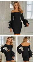 Load image into Gallery viewer, Adyce 2021 New Summer Butterfly Long Sleeve Bandage Dress Women Sexy Off Shoulder Celebrity Evening Runway Bodycon Party Dresses
