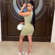 Load image into Gallery viewer, ANJAMANOR Cut Out Sleeveless Bandage Mini Dress Birthday Outfits for Women Dress Sexy Bodycon Clubwear Summer 2021 D15-CD15
