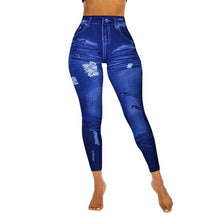 Load image into Gallery viewer, 2021 New Women Elastic Jean Leggings Pants High Waist Slim Push Up Seamless Pencil Pants Denim Casual Pants
