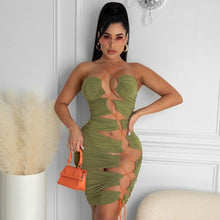 Load image into Gallery viewer, ANJAMANOR Sexy Cut Out Lace Up Midi Bandage Dresses for Women Party Night Club Wear Bodycon Dresses Summer 2021 D96-CG25
