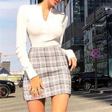 Load image into Gallery viewer, 2021 One-Piece Knitted Bodysuits Autumn Women Sexy Club Outfits V-Neck Long Sleeve Body Tops Rompers Casual Buttons Bodysuit M0446
