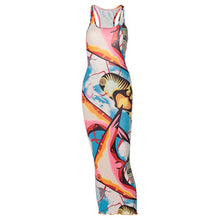 Load image into Gallery viewer, BOOFEENAA Kylie Sexy Printed Hollow Out Backless Bodycon Dress Club Outfits for Women Summer Sleeveless Maxi Dresses C16-BE19
