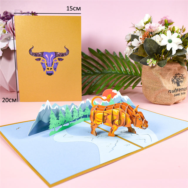 ALSAS 3D Butterfly Unicorn Birthday Card for Kids Children Cute Animal Pop-Up