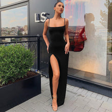 Load image into Gallery viewer, Adyce New Summer Women Black Spaghetti Strap Club Party Sundress 2021 Sexy Sleeveless Elegant Celebrity Evening Maxi Lady Dress
