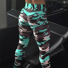 Load image into Gallery viewer, 2021 Camouflage Womens For leggins Graffiti Style Slim Stretch Trouser Army Green Leggings Deportes Pants
