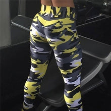 Load image into Gallery viewer, 2021 Camouflage Womens For leggins Graffiti Style Slim Stretch Trouser Army Green Leggings Deportes Pants
