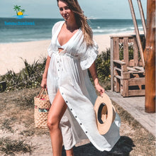 Load image into Gallery viewer, Beachsissi Colorful Knitted Cover Up Bikini Women Swimsuit Lace-up Kimono 2021 Beach Dress Bathing Suit Beachwear Tunic Robe
