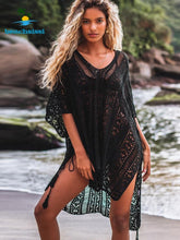 Load image into Gallery viewer, Beachsissi Colorful Knitted Cover Up Bikini Women Swimsuit Lace-up Kimono 2021 Beach Dress Bathing Suit Beachwear Tunic Robe
