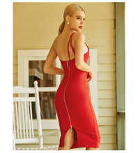 Load image into Gallery viewer, ADYCE Red One Shoulder Women Club Bandage Dress New Arrival 2021 Summer Sexy Sleeveless Backless Bodycon Celebrity Party Dresses
