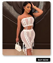 Load image into Gallery viewer, 2021 new fashion sexy white women&#39;s set one-shoulder top &amp; tpencil trousers 2 two-piece club celebrity party Bodycon pants set
