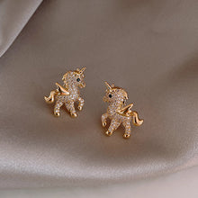 Load image into Gallery viewer, ALSAS Animal Series Earrings Fashion Wild Unicorn Moon Stars Full Zircon Exquisite Earrings For Women
