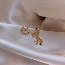 Load image into Gallery viewer, ALSAS Animal Series Earrings Fashion Wild Unicorn Moon Stars Full Zircon Exquisite Earrings For Women
