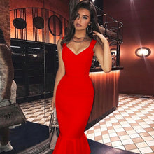 Load image into Gallery viewer, ADYCE 2021 New Summer Women Black Bandage Dress Sexy Spaghetti Strap Sleeveless Bodycon Club Celebrity Evening Party Lady Dress
