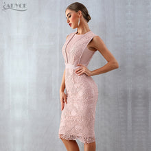 Load image into Gallery viewer, ADYCE 2021 New Summer Women Tank Bandage Dress Sexy Lace Mesh Sleeveless Bodycon Evening Clubwear Celebrity Runway Party Dresses
