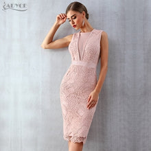 Load image into Gallery viewer, ADYCE 2021 New Summer Women Tank Bandage Dress Sexy Lace Mesh Sleeveless Bodycon Evening Clubwear Celebrity Runway Party Dresses
