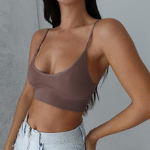 Load image into Gallery viewer, 2020 Summer Cool Women Sexy Solid Color Cami Tank Top Bustier Bra Vest Crop Top Bralette Blouse Singlet Girls Fashion Tee Tops
