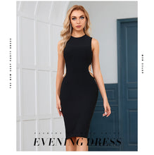 Load image into Gallery viewer, Adyce New Summer Women Tank Sleeveless Black Bodycon Bandage Dress 2021 Sexy Hollow Out Pearls Club Celebrity Runway Party Dress
