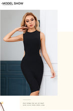 Load image into Gallery viewer, Adyce New Summer Women Tank Sleeveless Black Bodycon Bandage Dress 2021 Sexy Hollow Out Pearls Club Celebrity Runway Party Dress
