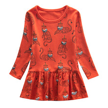 Load image into Gallery viewer, ALSASA Long Sleeve Grey Unicorn Princess Girls Dresses
