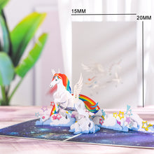 Load image into Gallery viewer, ALSAS 3D Butterfly Unicorn Birthday Card for Kids Children Cute Animal Pop-Up
