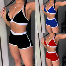 Load image into Gallery viewer, Bikinis 2021 Bra Striped Tracksuit Woman Swimsuit 2 Pieces Padded Bathing Suit Beachwear Swimwear Sport Swimsuit For Women
