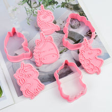 Load image into Gallery viewer, ALSAS 6Pcs/box Unicorn Cookie Cutters Plastic
