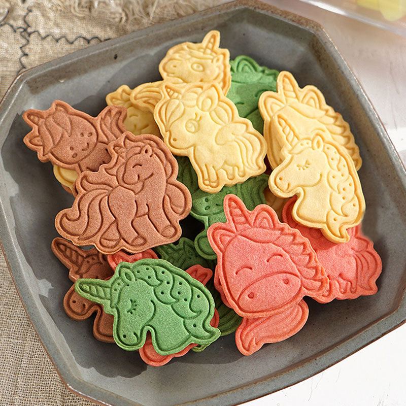 ALSAS 6Pcs/box Unicorn Cookie Cutters Plastic