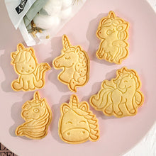 Load image into Gallery viewer, ALSAS 6Pcs/box Unicorn Cookie Cutters Plastic
