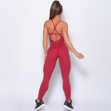 Load image into Gallery viewer, 2021 Seamless Yoga Set Knitting Gym Clothes Fitness Jumpsuits for Women Backless Sleeveless Gym set workout clothes for women
