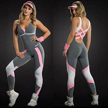 Load image into Gallery viewer, Active Women Yoga Jumpsuit Female 1 Piece Sports Pants Sexy Backless Workout Clothes Mujer Fitness Running Gym Sport Clothes
