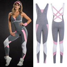 Load image into Gallery viewer, Active Women Yoga Jumpsuit Female 1 Piece Sports Pants Sexy Backless Workout Clothes Mujer Fitness Running Gym Sport Clothes
