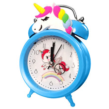 Load image into Gallery viewer, ALSAS Pink Unicorn Kids Alarm Clock Double Bell Clock with Backlight
