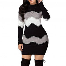 Load image into Gallery viewer, Bodycon Warm Mini Sweater Dress
