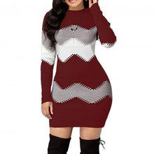 Load image into Gallery viewer, Bodycon Warm Mini Sweater Dress
