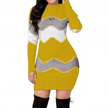 Load image into Gallery viewer, Bodycon Warm Mini Sweater Dress
