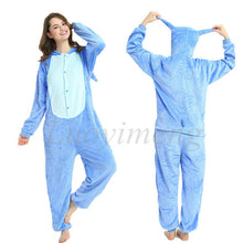 Load image into Gallery viewer, ALSAS Unicorn Pajama Nightie Adults Animal Rabbit Pajamas Flannel Stitch Cat Anime Onesies Women Sleepwear Jumpsuit
