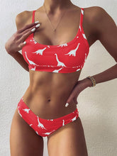 Load image into Gallery viewer, 2022 Sexy Yellow Dinosaur Print Swimsuit Women bathers Bandeau Bikinis Woman Push up Swimwear Sport Swimming bathing suit Lovely
