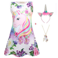 Load image into Gallery viewer, ALSAS NEW UNICORN DRESS 4 5 6 7 8 9 10 years
