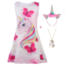 Load image into Gallery viewer, ALSAS NEW UNICORN DRESS 4 5 6 7 8 9 10 years
