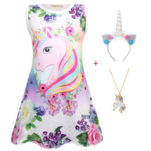 Load image into Gallery viewer, ALSAS NEW UNICORN DRESS 4 5 6 7 8 9 10 years
